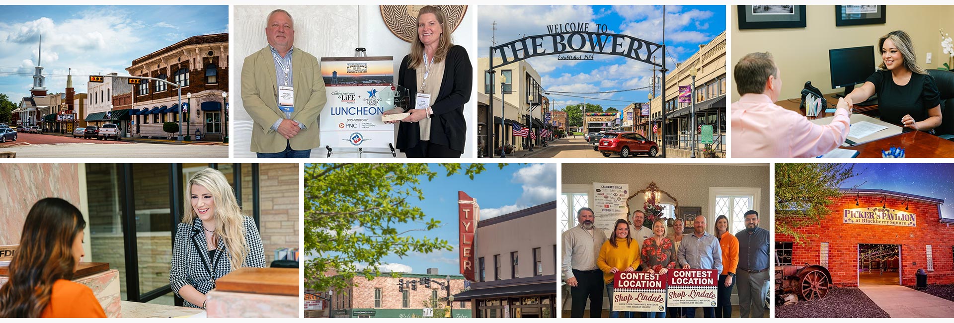 Photo collage from cities around East Texas